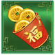 panda temple riches coins symbol icon