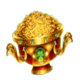 peacock beauty pot of gold symbol icon