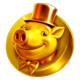 piggy bank fortune pusher golden piggy symbol icon