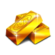 piggy bank stash gold bars symbol icon