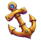 pirates fortune gold hold and respin anchor symbol icon
