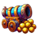 pirates fortune gold hold and respin cannon symbol icon