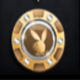 playboy gold chip gold symbol icon