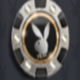playboy gold chip silver symbol icon