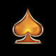 playboy gold jackpots spade symbol icon