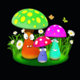 rainbow lady mushrooms symbol icon