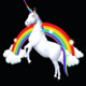 rainbow lady unicorn symbol icon