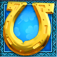rainbow riches deluxe horseshoe symbol icon