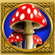 rainbow riches drops of gold mushroom symbol icon