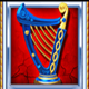 rainbow riches reels of gold harp symbol icon