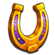 rainbow rush horseshoe symbol icon