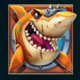 razor returns orange shark symbol icon