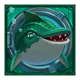 razor shark green shark symbol icon