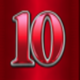 red fortune 10 symbol icon
