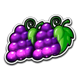 retro 777 grapes symbol icon