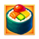 rice and riches hold and win roll symbol icon