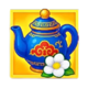 rice and riches hold and win teapot symbol icon