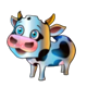 rich cluckin eggs cow symbol icon