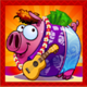rich little piggies hog wild guitar pig symbol icon