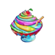 rocket frenzy diner rainbow sundae symbol icon