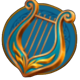 roman spins harp symbol icon