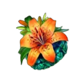 rtg triple tigers flower symbol icon