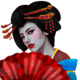 samurai warrior woman symbol icon
