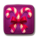 santa pigger candy canes symbol icon
