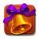 santa pigger golden bell symbol icon