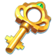 santas sleigh workshop gold gem key symbol icon