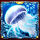 sea treasure deep dive jellyfish symbol icon