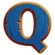 serengeti sunrise hold and earn letter q symbol icon