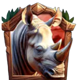 serengeti sunrise hold and earn rhino symbol icon