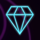 sizzling neon jackpot diamond symbol icon