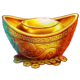 snake spirit gold gold ingot symbol icon