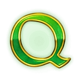solar queen megaways green q symbol icon
