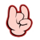 spicy sixsixsix hand symbol icon