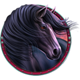 spirit of mustang west express black horse symbol icon