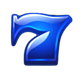 super multitimes progressive 7 blue symbol icon