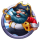 super seven seas pirate captain symbol icon