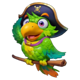 super seven seas pirate parrot symbol icon