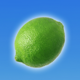 sweet n sour green lemon symbol icon