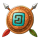 tessa hunt and the warrior tomb bronze shield symbol icon
