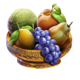 the hand of midas fruit basket symbol icon