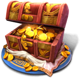 the hand of midas treasure box symbol icon