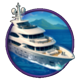 the king of social media luxury yacht symbol icon