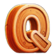 the rooster and the fox wooden q symbol icon