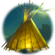 thundering buffalo golden stampede tent symbol icon