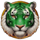 tiger and dragon wild tiger green symbol icon