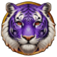 tiger and dragon wild tiger purple symbol icon